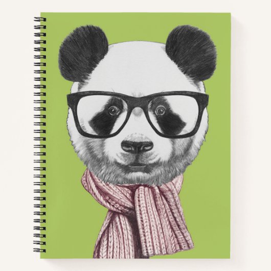 Winter Ready Panda Bär Notizblock (Vorderseite)