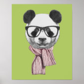 Winter Ready Panda Bär Poster (Vorne)