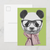 Winter Ready Panda Bär Postkarte (Vorne/Hinten)
