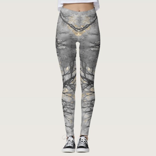 WINTER-REBE blasses Goldgrau Leggings