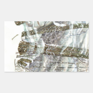 Winter Rechteckiger Aufkleber