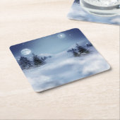 Winter Rechteckiger Pappuntersetzer (angewinkelt)