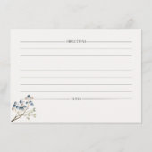 Winter Recipe Card – Kitchen Stationery Ankündigung (Rückseite)