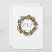 Winter Red Berries | Einladungen zu Weihnachten (Rückseite)