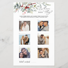 Winter Red Berries Greenery, wo sie spielten Flyer