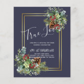 Winter Red Berries Pine Cones Wedding (Vorderseite)