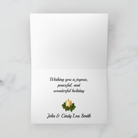 Winter Red Berries Weihnachtskarte Karte (Innenseite)