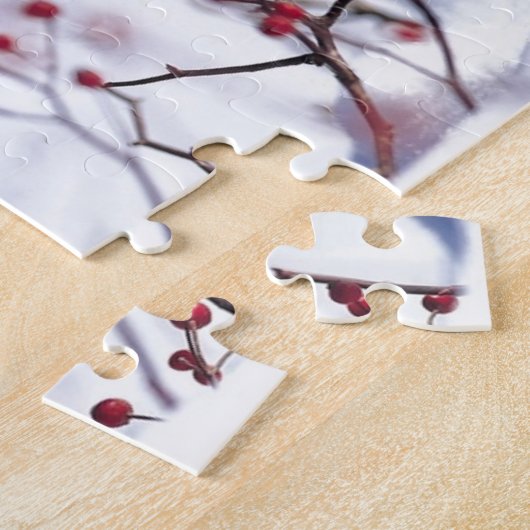 Winter Red Berries White Snow Puzzle (Seite)