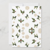 Winter Red Bow Nutcracker Ballet Baby Showschnee Einladung (Rückseite)