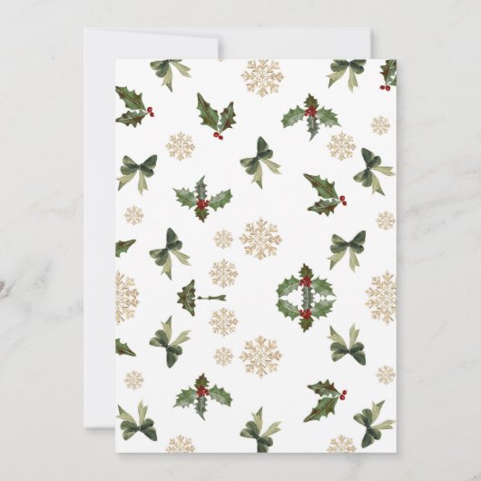 Winter Red Bow Nutcracker Ballet Baby Showschnee Einladung (Rückseite)