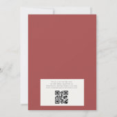 Winter Red Bow QR Code Watercolor Bridal Shower Einladung (Rückseite)