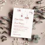 Winter Red Christmas Bauble Ornaments Hochzeit Einladung<br><div class="desc">Elegante Cranberry-Rot Weihnachtsbaumschmuck,  Winterhochzeit Einladung mit elegantem Script-Schriftart. Detaillierte Hängebeerendekorationen mit roten Baubeln. Passen Sie Ihre Namen und Ihre Hochzeitsinformationen in beerroten Schrift-Schriftart und Serifenschrift an. Berry rot zurück. Entworfen,  um unsere Winter Red Christmas Bauble Ornaments Wedding Collection zu passen.</div>