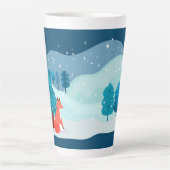 Winter Red Fox Milchtasse (Vorderseite)