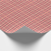 Winter Red Gingham Kariert Checkered Pattern Geschenkpapier (Ecke)