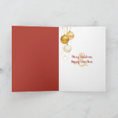 Winter Red Gloves Wintertext Karte (Innenseite)