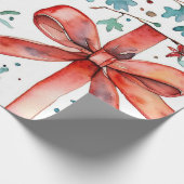 Winter Red Glow Ornament Wrap Geschenkpapier (Ecke)