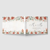 Winter Red Greenery Pinecone Wedding Guest Book Gästebuch (Voll)