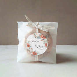 Winter Red Greenery Pinecone Wedding Sticker