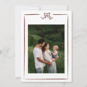 Winter Red Hand gezeichnete Bow Happy Holidays Ein Einladung (Rückseite)