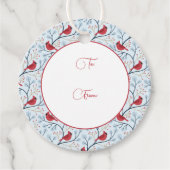 Winter Red Kardinal Bird Geschenkanhänger (Vorderseite)