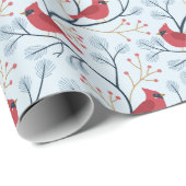 Winter Red Kardinal Bird Geschenkpapier (Rolleneckpunkt)
