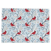 Winter Red Kardinal Bird Große Geschenktüte (Rückseite)