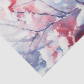Winter Red Kardinal Bird Seidenpapier (Detail)