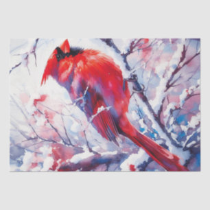 Winter Red Kardinal Bird Seidenpapier