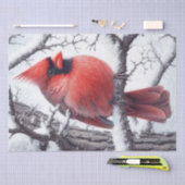 Winter Red Kardinal Bird Seidenpapier (Handwerk)