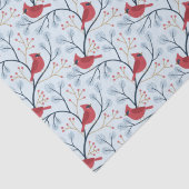 Winter Red Kardinal Bird Seidenpapier (Detail)