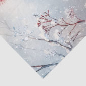 Winter Red Kardinal Bird Seidenpapier (Detail)