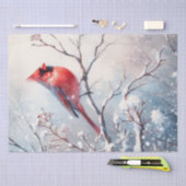 Winter Red Kardinal Bird Seidenpapier (Handwerk)