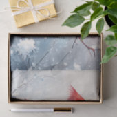 Winter Red Kardinal Bird Seidenpapier (Geschenk)