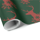 Winter Red Kariert Snowflakes Weihnachtsfest Geschenkpapier (Rolleneckpunkt)