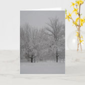 Winter Red Maples Karte (Gelbe Blume)