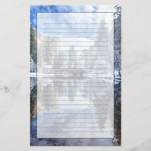 Winter-Reflexion bei Yosemite Briefpapier