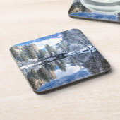 Winter-Reflexion bei Yosemite Getränkeuntersetzer (Linke Seite)