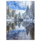 Winter-Reflexion bei Yosemite Klemmbrett (Rückseite)