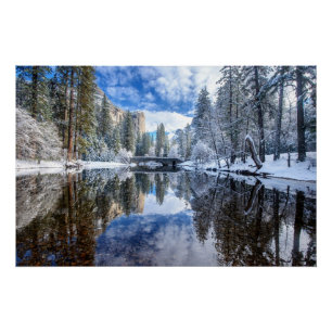Winter-Reflexion bei Yosemite Poster