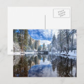 Winter-Reflexion bei Yosemite Postkarte (Vorne/Hinten)