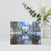 Winter-Reflexion bei Yosemite Postkarte (Stehend Vorderseite)