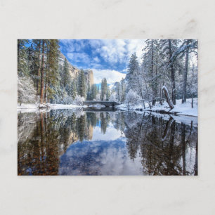 Winter-Reflexion bei Yosemite Postkarte