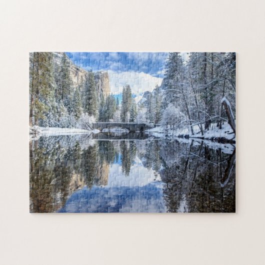 Winter-Reflexion bei Yosemite Puzzle (Horizontal)