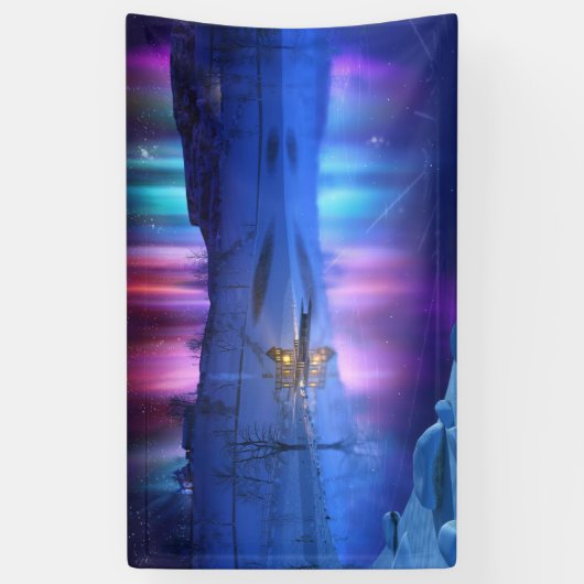 Winter-Regenbogenbanner Banner (Vertikal)