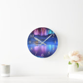 Winter-Regenbogenuhr Runde Wanduhr (Zuhause)