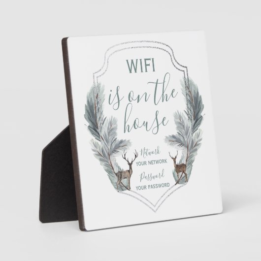 Winter Rehe WiFi im Haus Fotoplatte (Vorderseite)