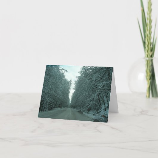 Winter-Reise Feiertagskarte (Vorderseite)