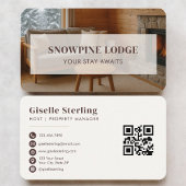 Winter Rental Property QR Code Visitenkarte