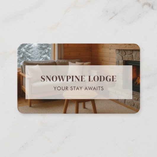 Winter Rental Property QR Code Visitenkarte (Vorderseite)