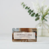 Winter Rental Property QR Code Visitenkarte (Stehend Vorderseite)